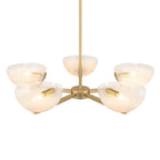 Gold Branched Chandelier Gradient White Semi-Circle Glass Shades - product image 14 | Zenvolit