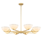 Gold Branched Chandelier Gradient White Semi-Circle Glass Shades - product image 13 | Zenvolit