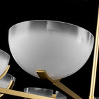 Gold Branched Chandelier Gradient White Semi-Circle Glass Shades - product image 16 | Zenvolit