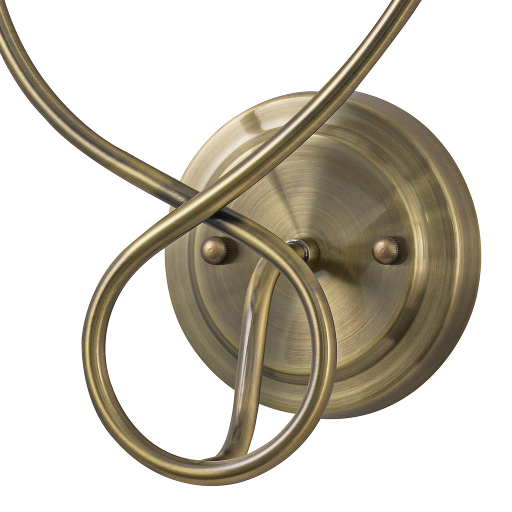 Antique Bronze Finish Wall Sconce with Trapezoid Linen Shade - product image 6 | Zenvolit