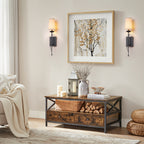 1-Light Matte Black Metal Wall Sconce Cone-Shaped Beige Linen Shade - product image 2 | Zenvolit