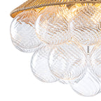 20.5" 4-Light Farmhouse Rope Chandelier Cone Shades Clear Glass Balls - product image 13 | Zenvolit