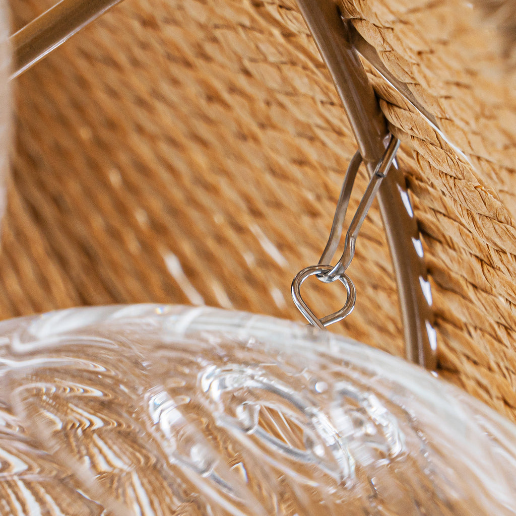 20.5" 4-Light Farmhouse Rope Chandelier Cone Shades Clear Glass Balls - product image 15 | Zenvolit
