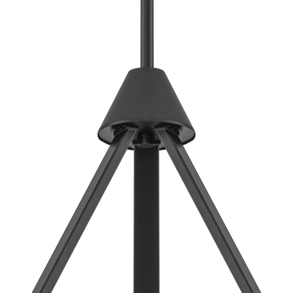 Industrial 6-Light Black & Nickel Tiered Pendant Chandelier Fixture - product image 9 | Zenvolit