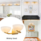 Modern Bowl-Shape Vanity Lights with Gradient White Glass Shades - product image 1 | Zenvolit