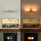 Modern Bowl-Shape Vanity Lights with Gradient White Glass Shades - product image 3 | Zenvolit