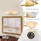 Modern Bowl-Shape Vanity Lights with Gradient White Glass Shades - product image 4 | Zenvolit