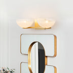 Modern Bowl-Shape Vanity Lights with Gradient White Glass Shades - product image 7 | Zenvolit