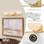 Modern Bowl-Shape Vanity Lights with Gradient White Glass Shades - product image 4 | Zenvolit