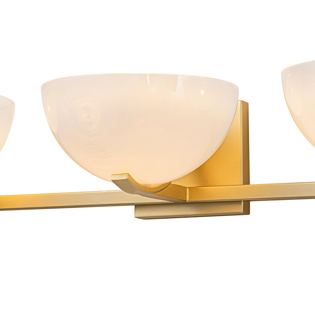 Modern Bowl-Shape Vanity Lights with Gradient White Glass Shades - product image 10 | Zenvolit