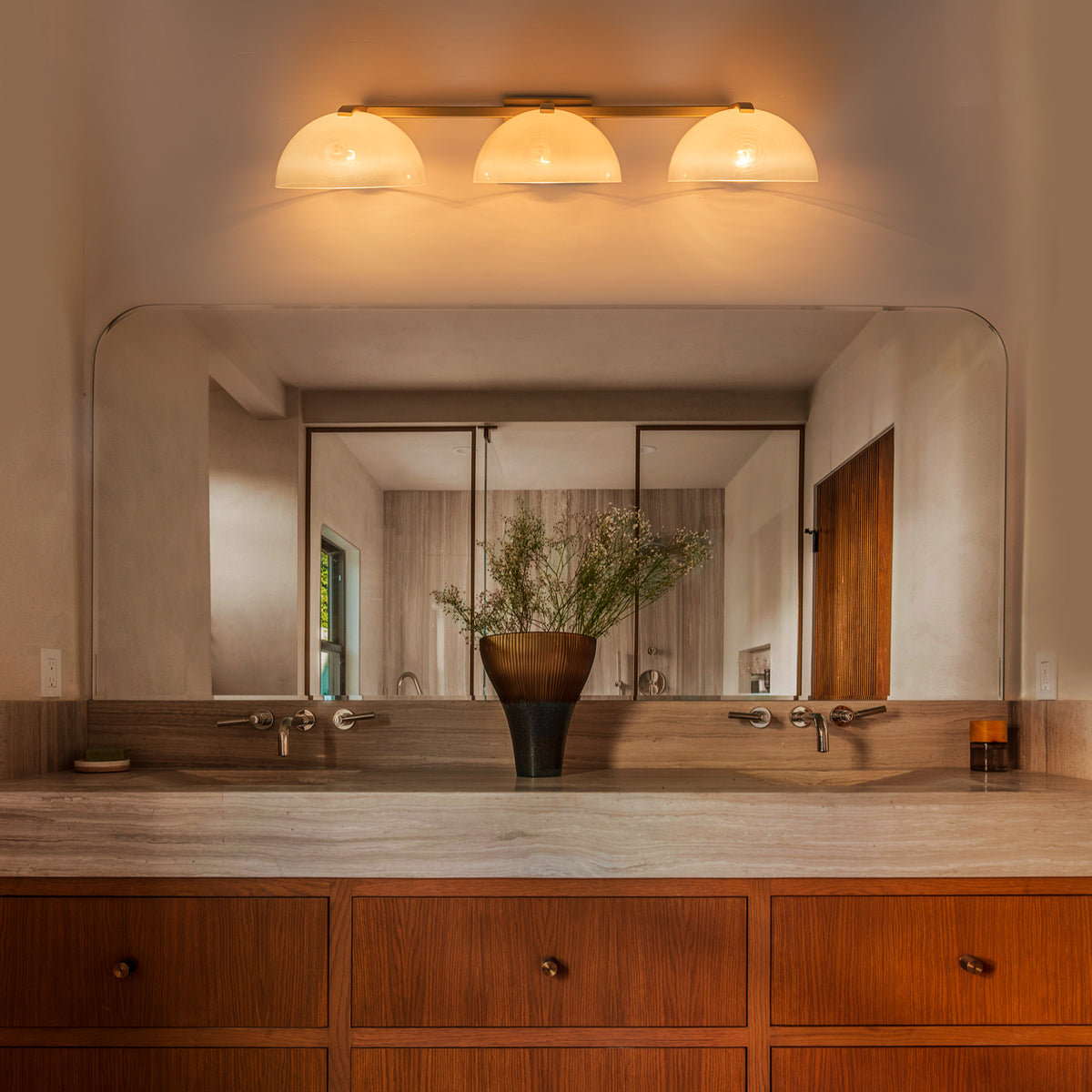 Modern Bowl-Shape Vanity Lights with Gradient White Glass Shades - product image 12 | Zenvolit
