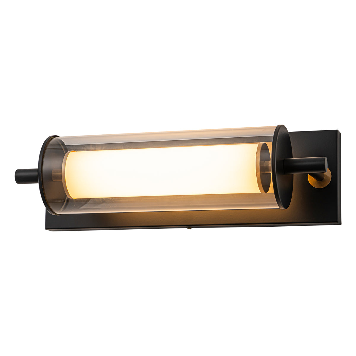 Double-Layer Cylindrical Clear Glass LED Wall Sconce Modern Industrial - product image 14 | Zenvolit