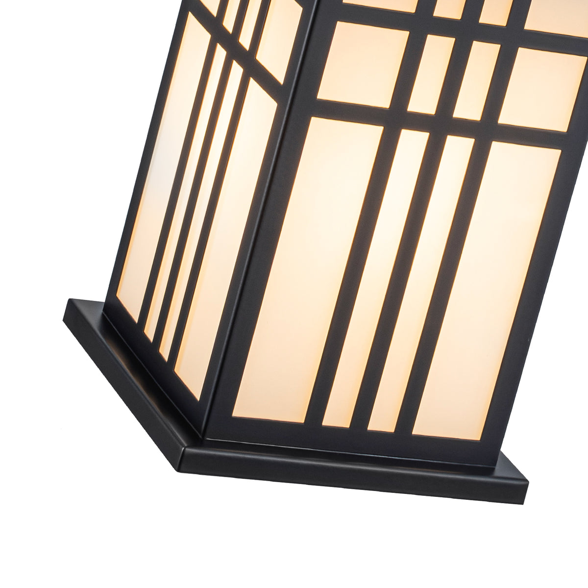 Black Outdoor Pendant Light with White Glass Porch Ceiling Fixture - product image 1 | Zenvolit