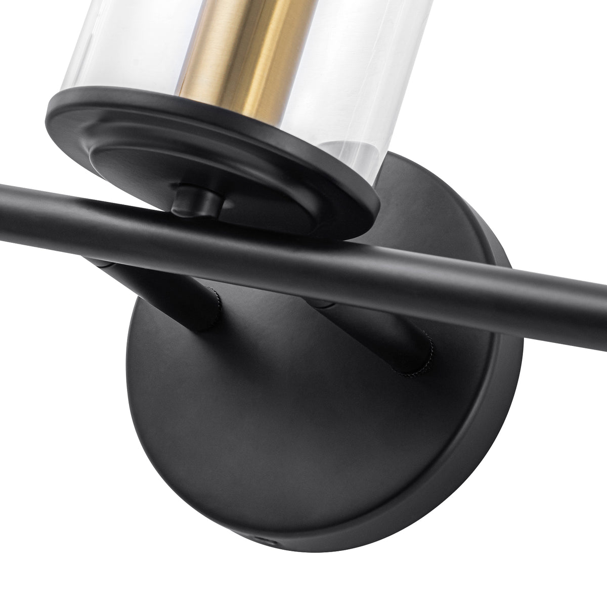 3-Light Industrial Wall Sconce with Clear Cylindrical Glass Shade - product image 15 | Zenvolit