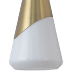 1-Light Brushed Gold Swing Arm Wall Sconce Cone Opal Glass Modern - product image 11 | Zenvolit