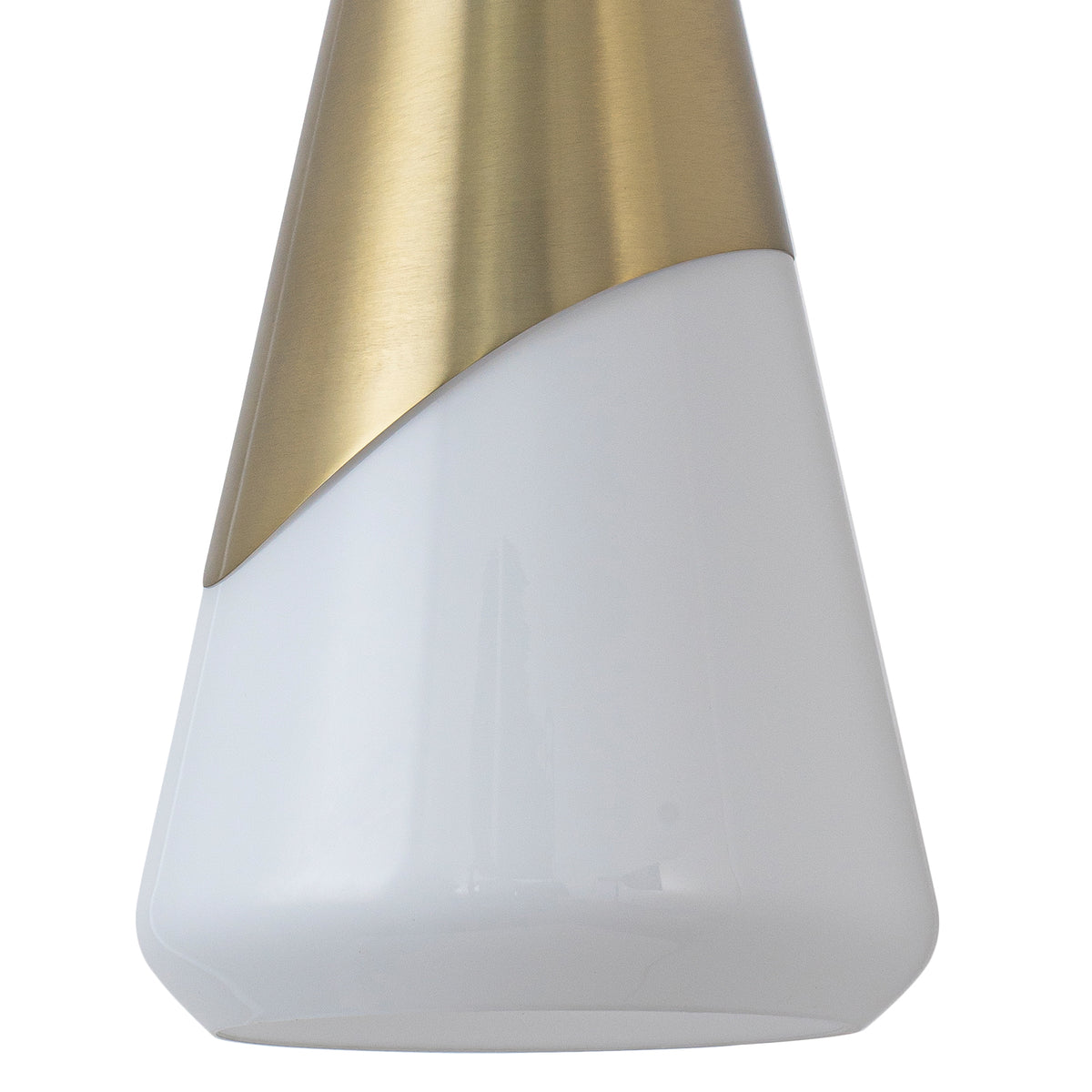 1-Light Brushed Gold Swing Arm Wall Sconce Cone Opal Glass Modern - product image 11 | Zenvolit