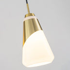 5-Light Gold Pendant Light with White Opal Glass Cone Shades - product image 11 | Zenvolit