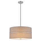 3-Light Chrome Drum Convertible Pendant or Flush Mount Light Fixture - product image 2 | Zenvolit