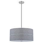 3-Light Chrome Drum Convertible Pendant or Flush Mount Light Fixture - product image 3 | Zenvolit
