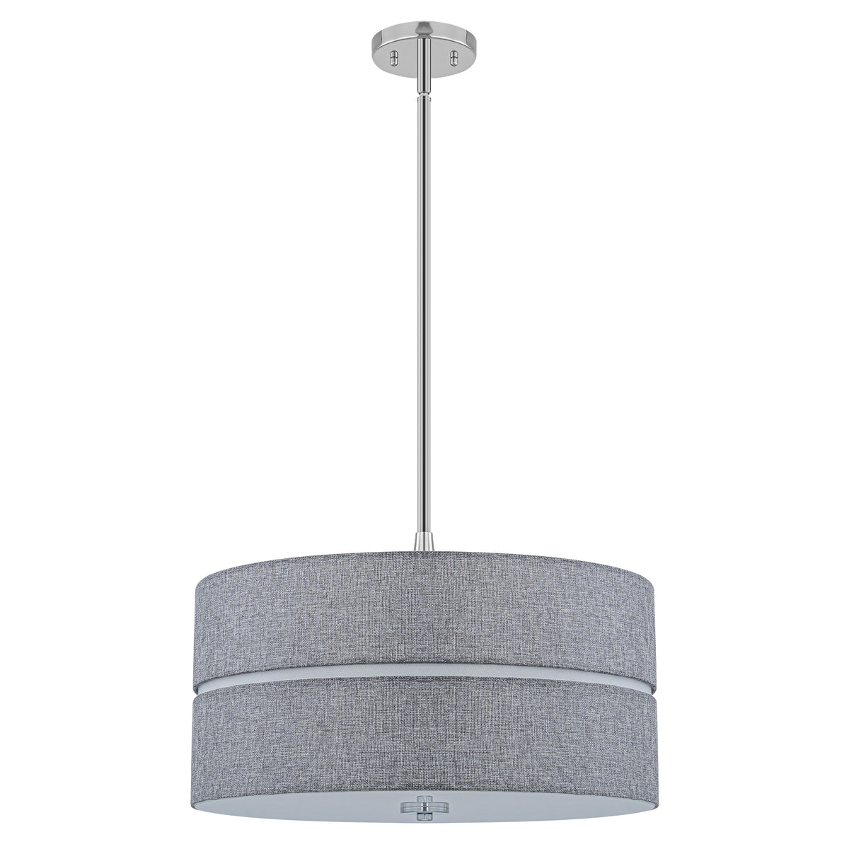 3-Light Chrome Drum Convertible Pendant or Flush Mount Light Fixture - product image 3 | Zenvolit