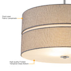 3-Light Chrome Drum Convertible Pendant or Flush Mount Light Fixture - product image 4 | Zenvolit