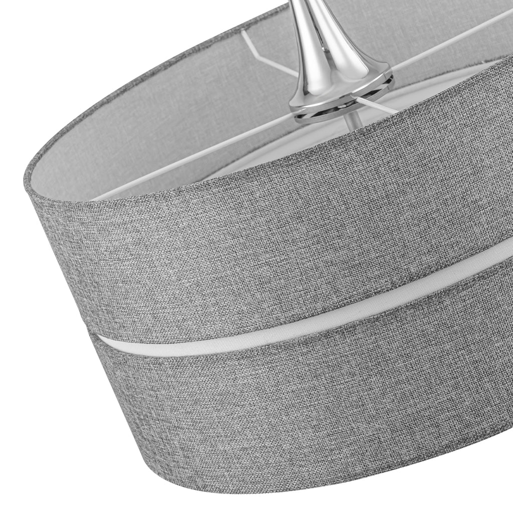 3-Light Chrome Drum Convertible Pendant or Flush Mount Light Fixture - product image 5 | Zenvolit