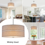 3-Light Chrome Drum Convertible Pendant or Flush Mount Light Fixture - product image 11 | Zenvolit