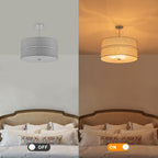 3-Light Chrome Drum Convertible Pendant or Flush Mount Light Fixture - product image 13 | Zenvolit