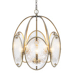 5-Light Mid-Century Modern Bronze Chandelier with Ripple Glass - product image 12 | Zenvolit