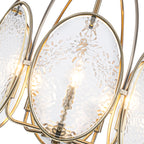 5-Light Mid-Century Modern Bronze Chandelier with Ripple Glass - product image 14 | Zenvolit