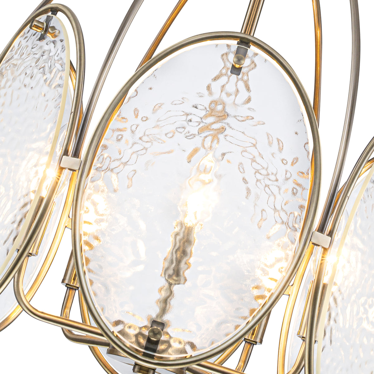 5-Light Mid-Century Modern Bronze Chandelier with Ripple Glass - product image 14 | Zenvolit