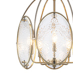 5-Light Mid-Century Modern Bronze Chandelier with Ripple Glass - product image 15 | Zenvolit