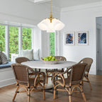 Multi-Hood Pendant Light with Frosted White Bell-Shaped Glass Shades - product image 2 | Zenvolit