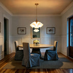 Multi-Hood Pendant Light with Frosted White Bell-Shaped Glass Shades - product image 3 | Zenvolit