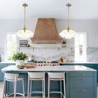 Multi-Hood Pendant Light with Frosted White Bell-Shaped Glass Shades - product image 4 | Zenvolit