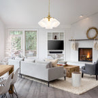 Multi-Hood Pendant Light with Frosted White Bell-Shaped Glass Shades - product image 5 | Zenvolit