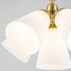 Multi-Hood Pendant Light with Frosted White Bell-Shaped Glass Shades - product image 9 | Zenvolit