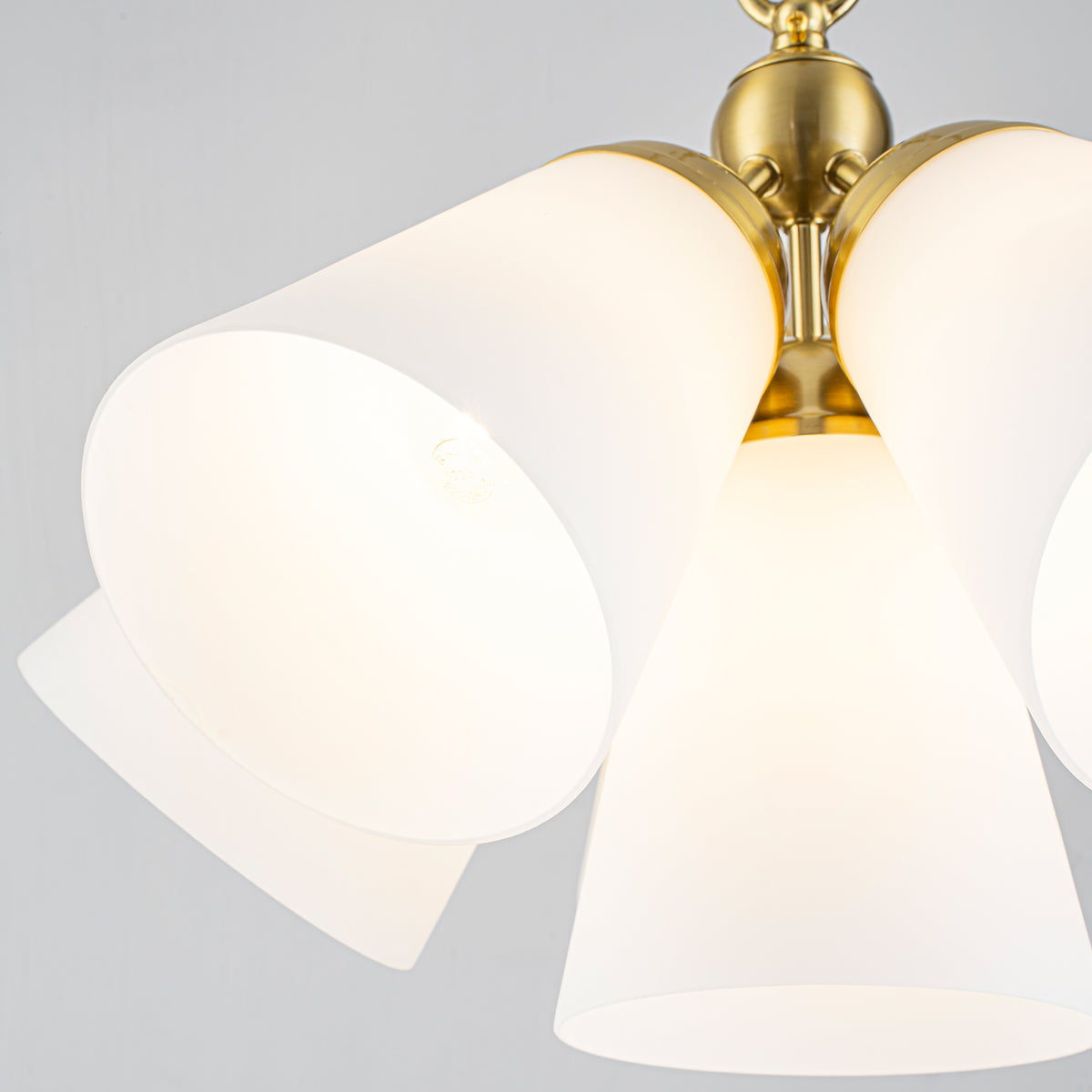 Multi-Hood Pendant Light with Frosted White Bell-Shaped Glass Shades - product image 9 | Zenvolit