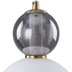 3-Light Modern Gold LED Pendant Light with White & Smoke Glass Globes - product image 9 | Zenvolit