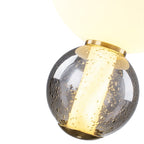 3-Light Modern Gold LED Pendant Light with White & Smoke Glass Globes - product image 10 | Zenvolit