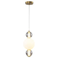 3-Light Modern Gold LED Pendant Light with White & Smoke Glass Globes - product image 15 | Zenvolit