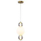 3-Light Modern Gold LED Pendant Light with White & Smoke Glass Globes - product image 15 | Zenvolit