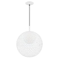 Matte White Globe Cage Pendant Light Opal Glass Shade Modern Fixture - product image 3 | Zenvolit