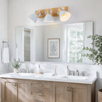 3-Light Farmhouse Semi-Flush Mount Ceiling Light Wood Accents - product image 2 | Zenvolit