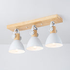 3-Light Farmhouse Semi-Flush Mount Ceiling Light Wood Accents - product image 7 | Zenvolit