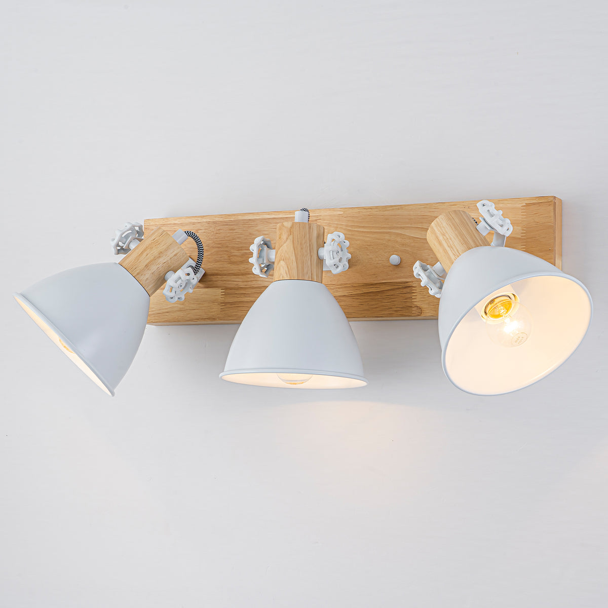 3-Light Farmhouse Semi-Flush Mount Ceiling Light Wood Accents - product image 8 | Zenvolit