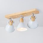 3-Light Farmhouse Semi-Flush Mount Ceiling Light Wood Accents - product image 9 | Zenvolit