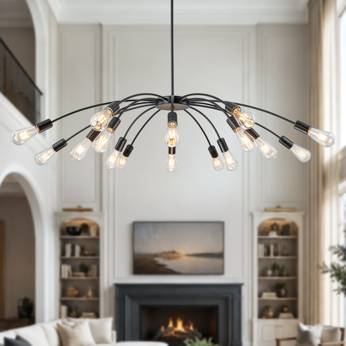 16-Light Modern Chandelier E26 Multi-Light Dining Room Kitchen Island