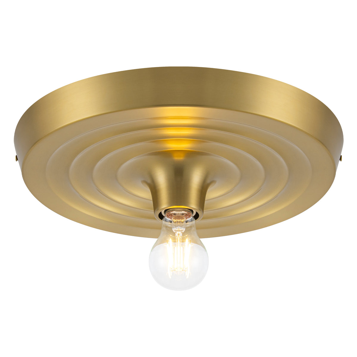 Modern Round Polished Gold Flush Mount Ceiling Light Hallway Bedroom