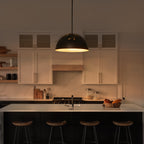 8-Light Matte Black Dome Pendant Light with Gold Interior for Kitchen - product image 3 | Zenvolit